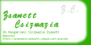 zsanett csizmazia business card